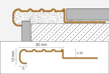 Schlüter-TREP-E schodová lišta, nerez V4A, v: 13 mm, d: 2,5 m (2)