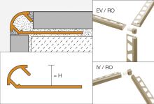 Schlüter-RONDEC-TS ukončovacia lišta "C", hliník komaxit slonová kosť, v: 8 mm, d: 2,5 m (2)