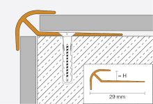 Schlüter-VINPRO-RO ukonč. lišta pre vinyl, hliník elox chróm kartáč, v: 5 mm, d: 2,5 m (2)