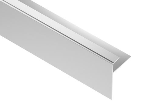 Schlüter-VINPRO-STEP-R schodová lišta pre vinyl, elox chróm kartáč, v: 12,5 mm, d: 2,5 m