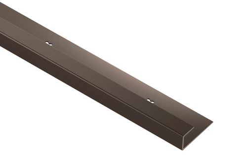 Schlüter-VINPRO-S ukonč. lišta pre vinyl, hliník elox ant. bronz kartáč, v: 7 mm, d: 2,5 m