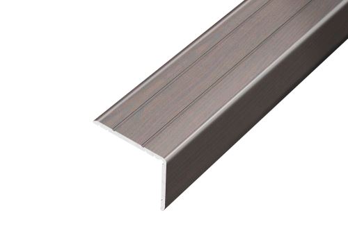 AP5 schodová lišta samolepiaca B, hliník+fólia wenge, v: 20 mm, š: 25 mm, d: 2,7 m