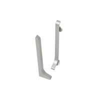 AP38 ľavá koncovka pre soklovú lištu ACARA, PVC ABS striebro, 60 mm, 2 ks