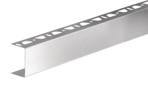 Schlüter-KERDI-BOARD U profil, dierovaný jednostr., nerez kartáč V2A, v: 50 mm, d: 2,5 m