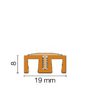 Schlüter-SHOWERPROFILE-WSC polkruhová vložka, PVC grafitovo čierna, š: 16 mm, d: 2,5 m (2)