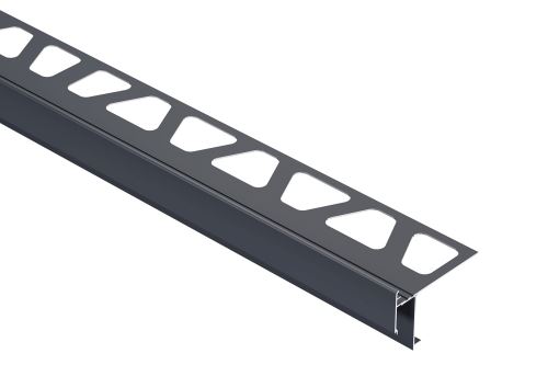 Schlüter-BARA-RAKEG balkónová lišta, hliník komaxit sivá metalíza, v: 10 mm, d: 2,5 m