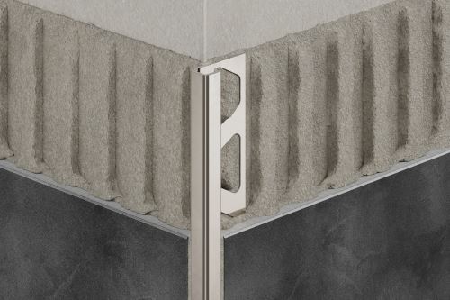 Schlüter-QUADEC-ATGB ukonč. l. "Q", hliník elox titán kartáč flexi, v: 12,5 mm, d: 2,5 m
