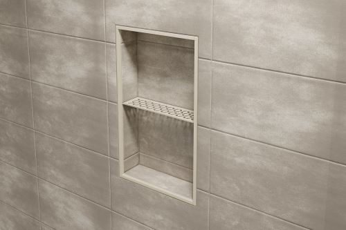 Schlüter-SHELF-N-S1 polica do sprchy, sivá, 300x87 mm, 1 ks, Curve