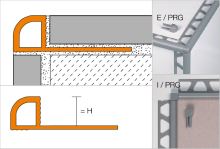 Schlüter-RONDEC-PRG ukončovacia lišta "C", PVC pastelovo sivá, v: 6 mm, d: 2,5 m (1)